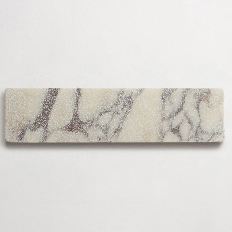 Lapidary stone tile 12 x 3 Calacatta Viola White Tumbled.