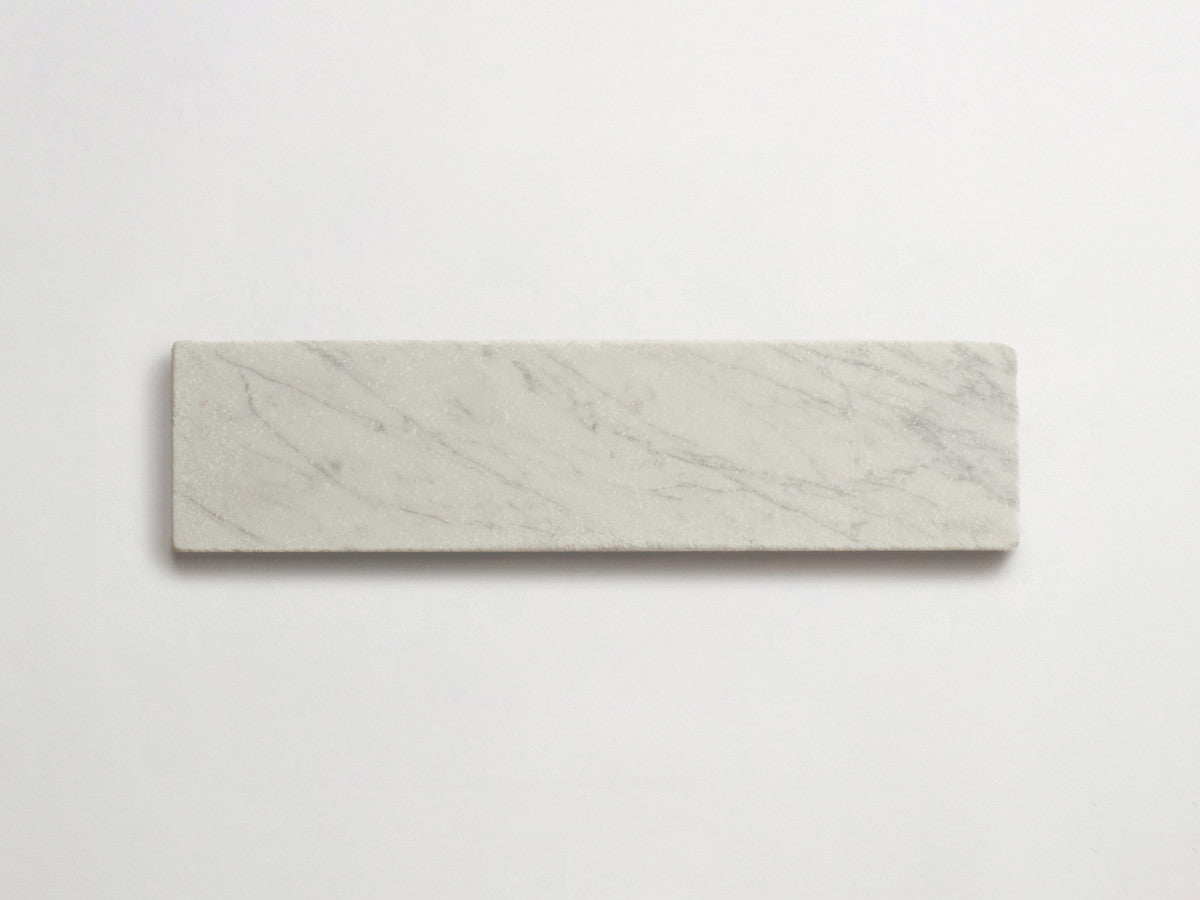 Lapidary stone tile 12 x 3 Carrara White Tumbled.