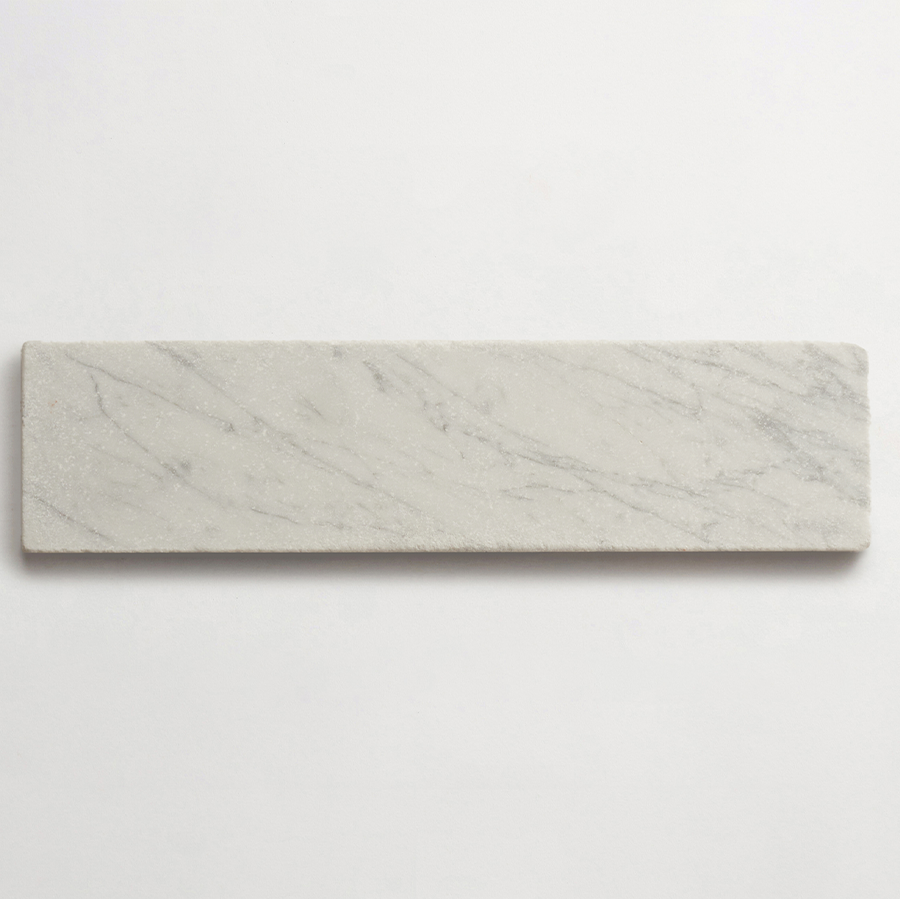 Lapidary stone tile 12 x 3 Carrara White Tumbled.