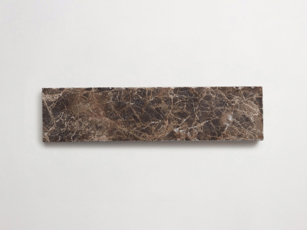Lapidary stone tile 12 x 3 Brown Tumbled.