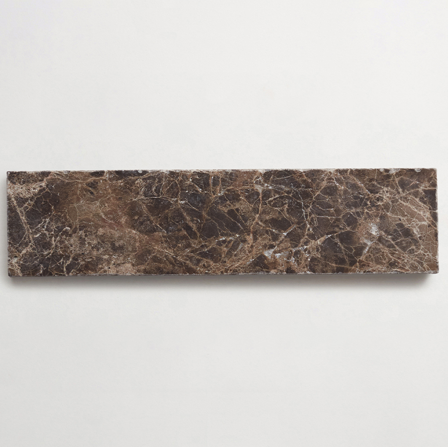Lapidary stone tile 12 x 3 Brown Tumbled.