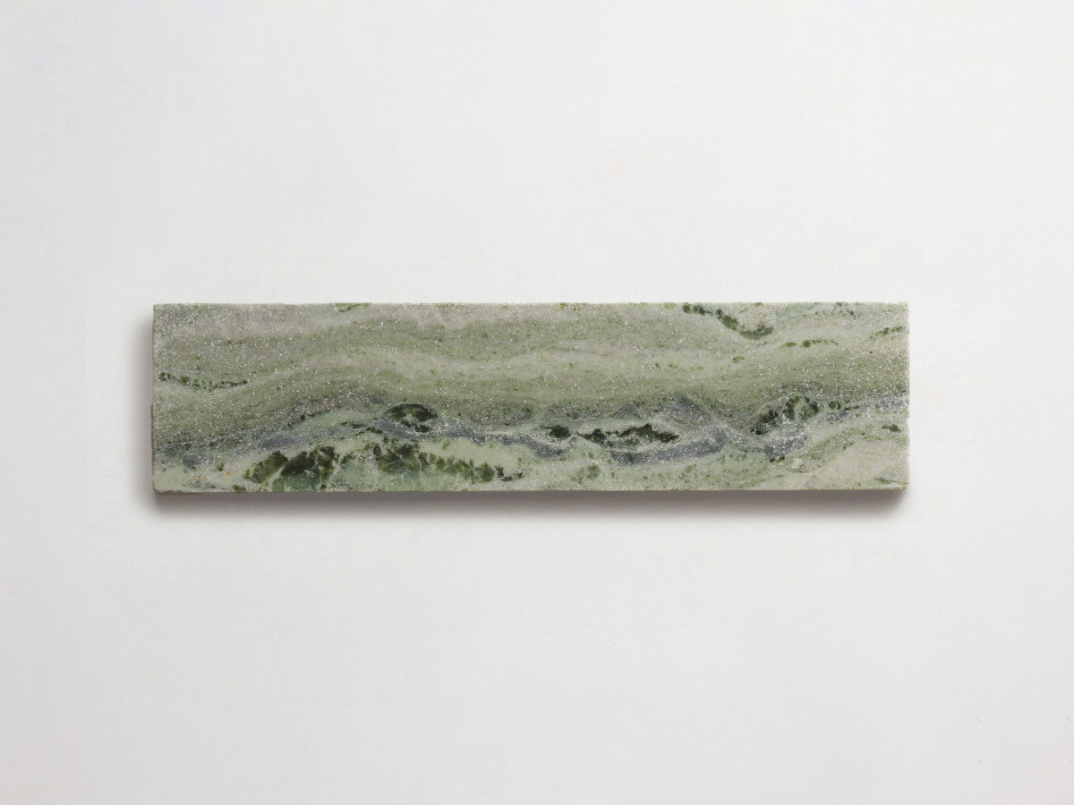 Lapidary stone tile 12 x 3 Jade Green Tumbled.