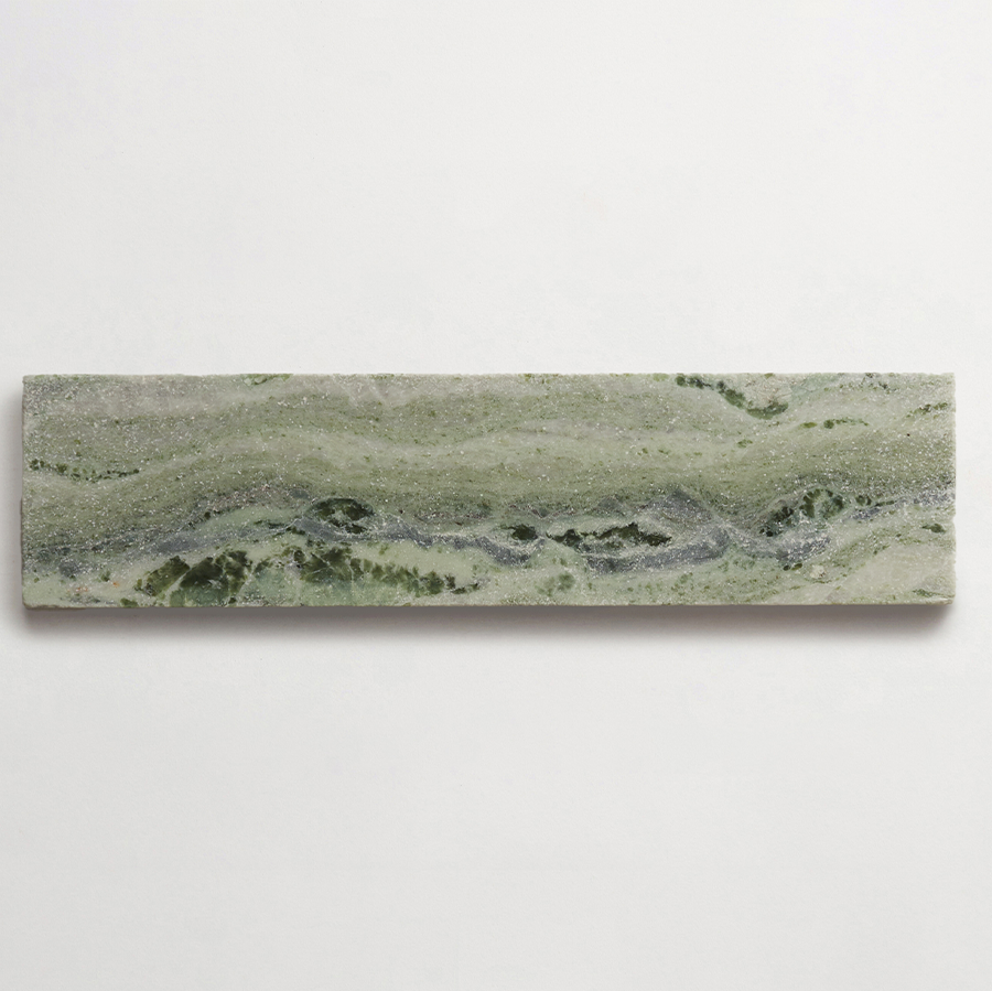 Lapidary stone tile 12 x 3 Jade Green Tumbled.