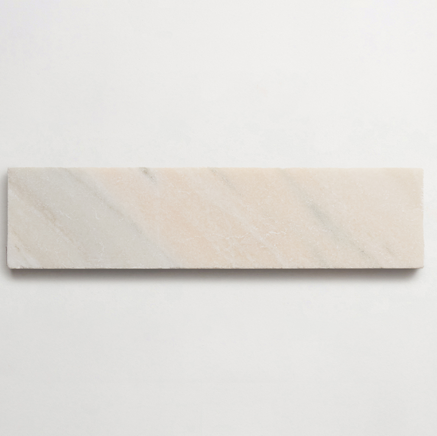 Lapidary stone tile 12 x 3 Pink/Grey Tumbled.