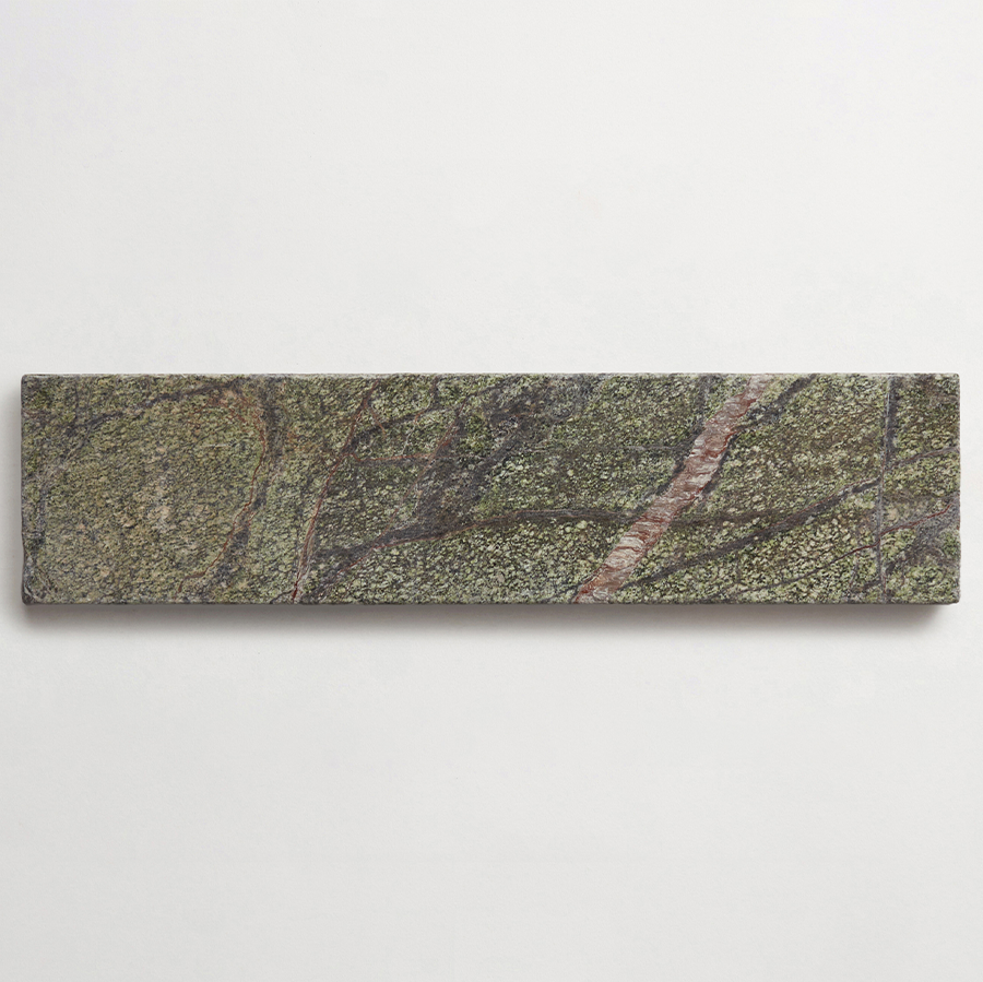 Lapidary stone tile 12 x 3 Galician Green Tumbled.