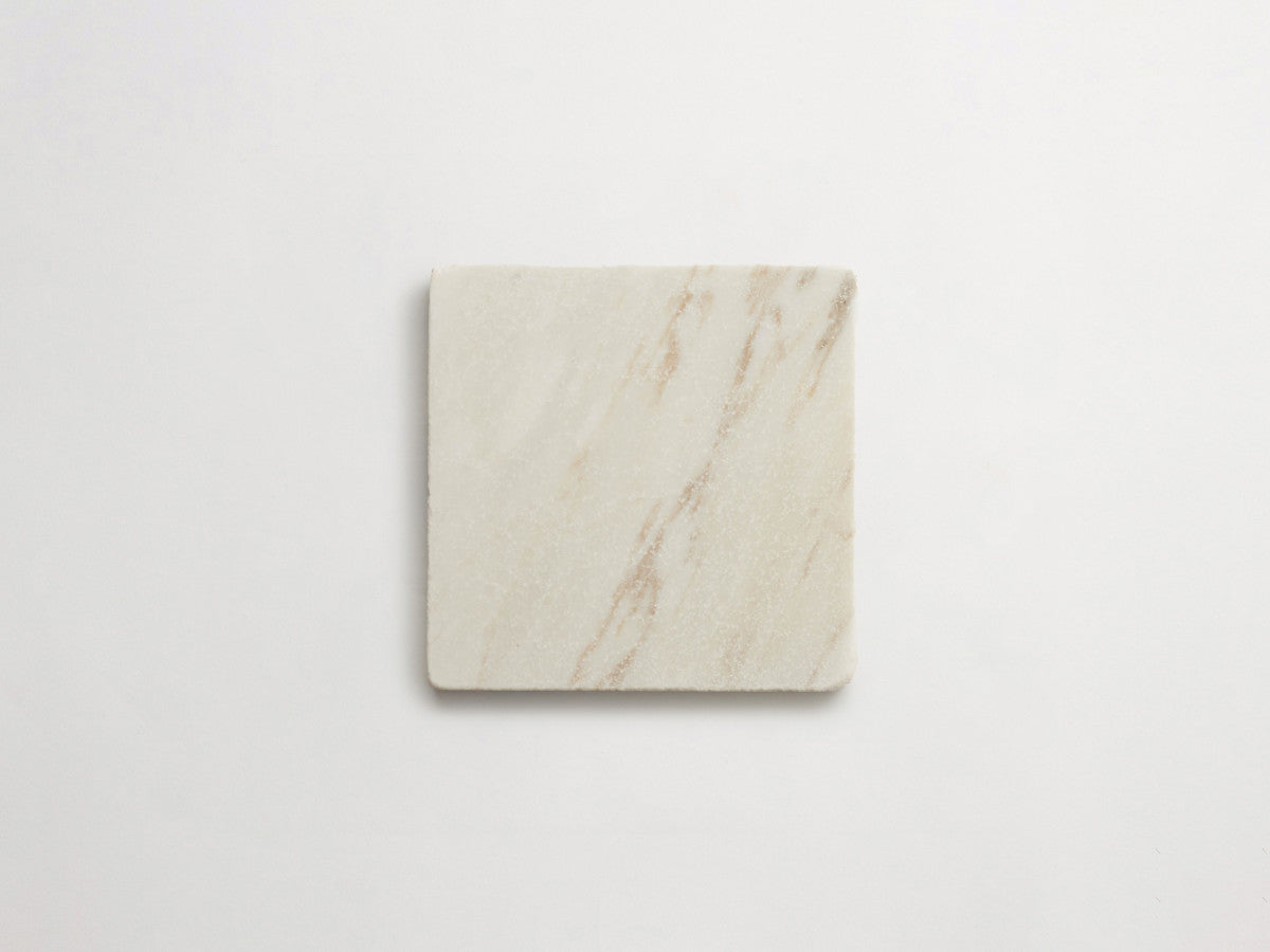 Lapidary stone tile 6 in. square Calacatta Gold Tumbled.