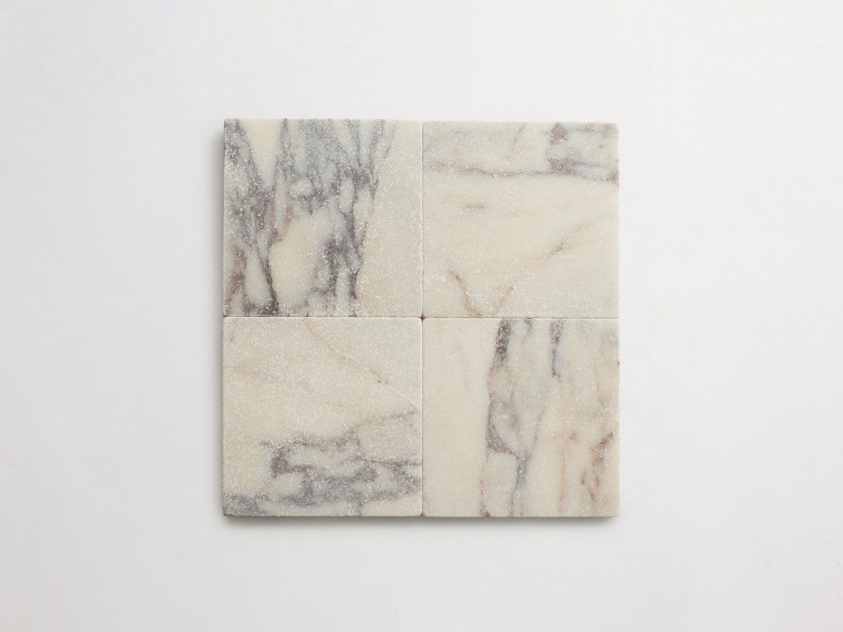 Lapidary stone tile 6 in. square White Tumbled.