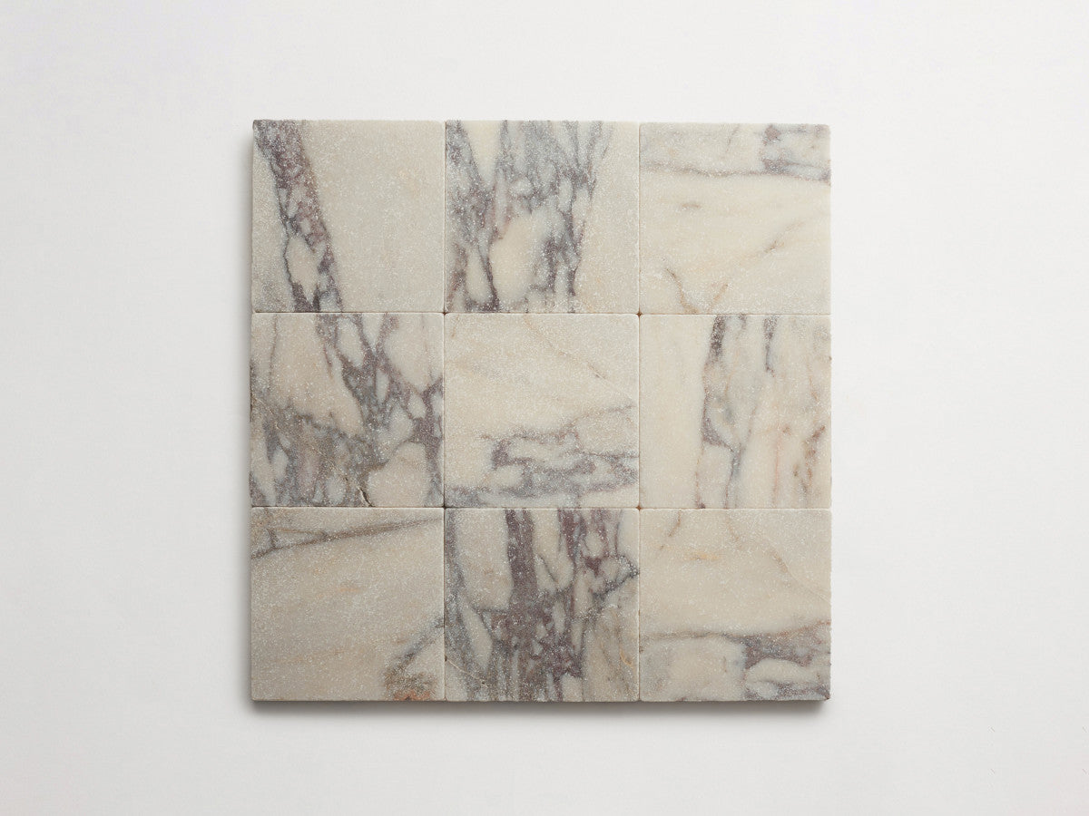 Lapidary stone tile 6 in. square White Tumbled.