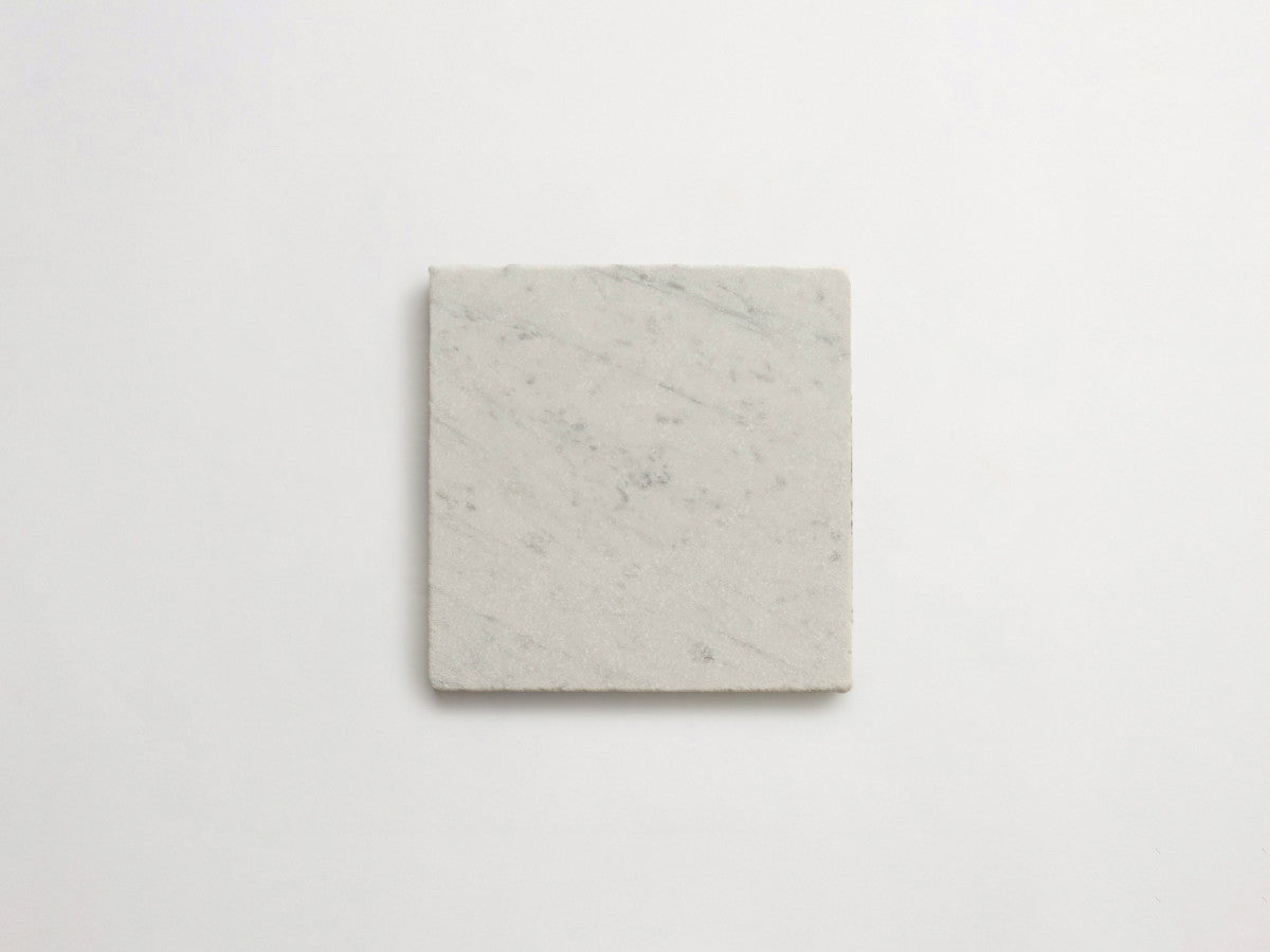 Lapidary stone tile 6 in. square Carrara White Tumbled.