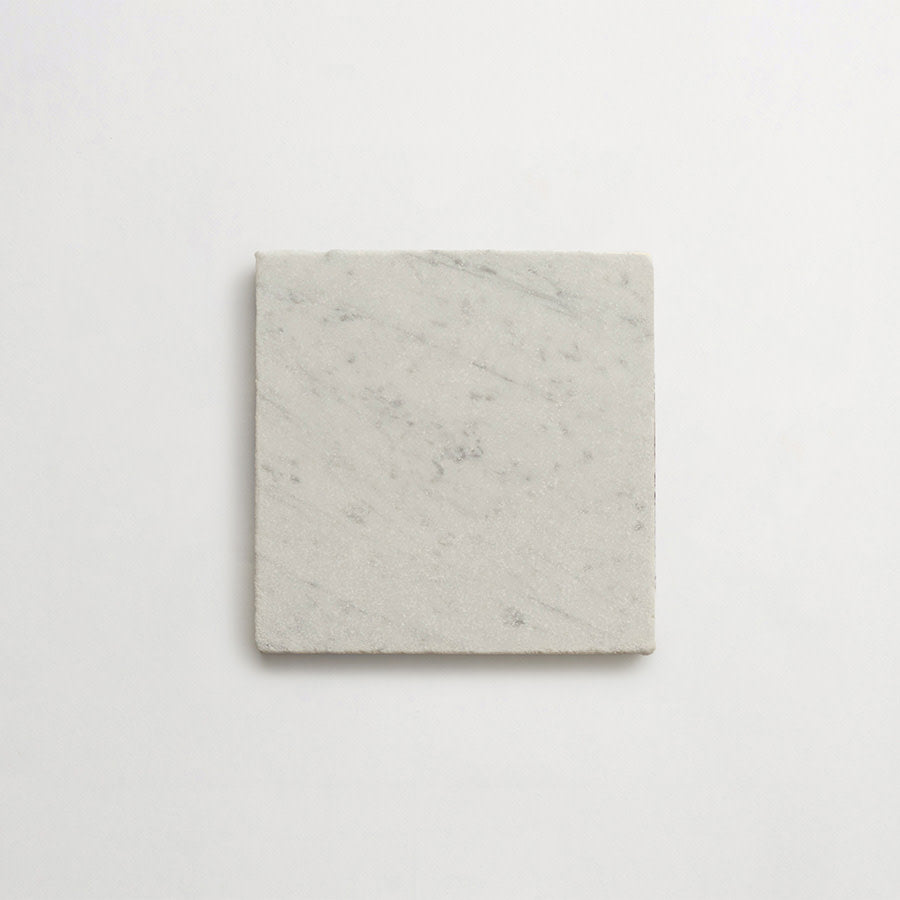 Lapidary stone tile 6 in. square Carrara White Tumbled.