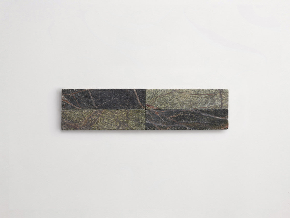 Lapidary stone tile 8 x 2 Galician Green Tumbled.