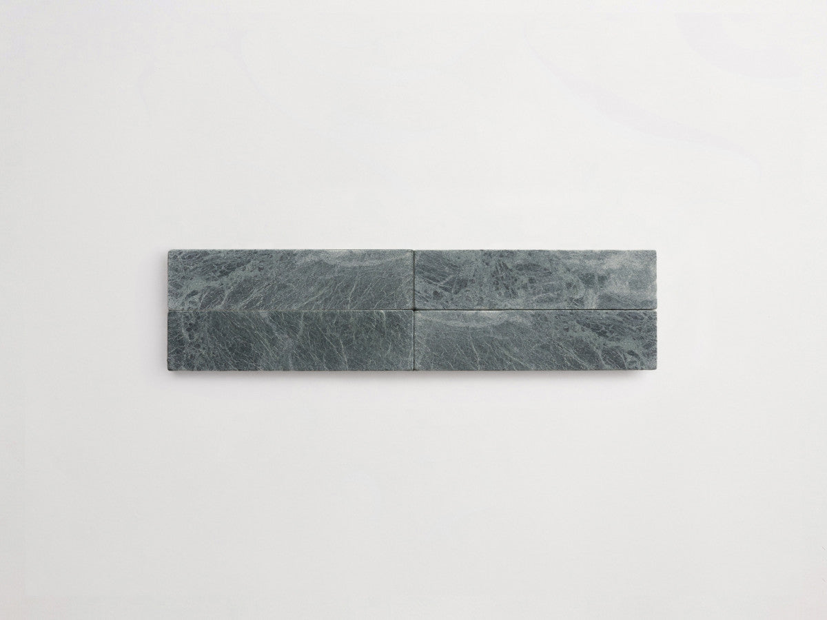Lapidary stone tile 8 x 2 Marble Green Tumbled.