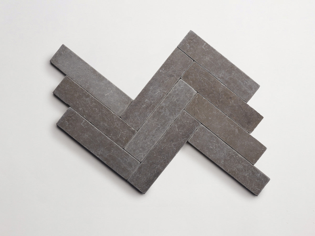 Lapidary stone tile 8 x 2 Cashmere Grey Tumbled.