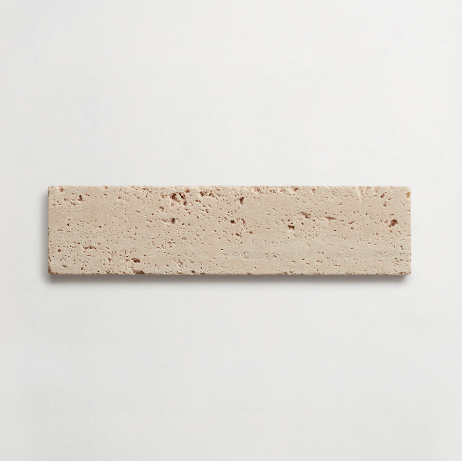 Lapidary stone tile 8 x 2 Beige Tumbled.