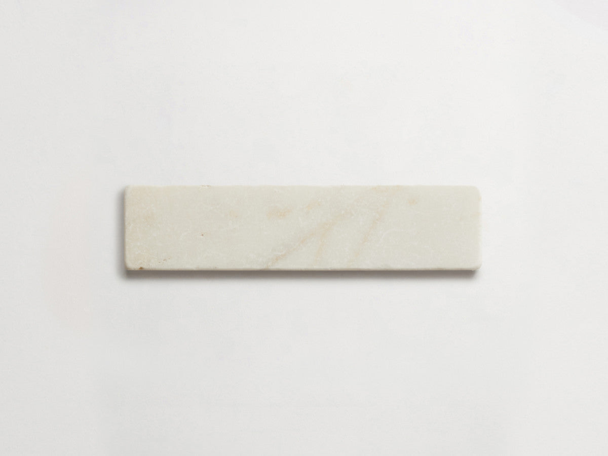 Lapidary stone tile 8 x 2 Calacatta Gold Tumbled.