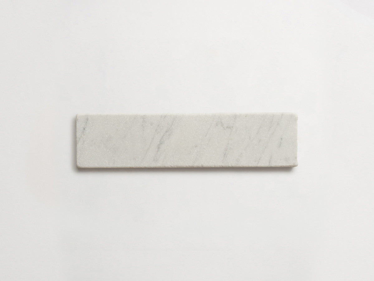 Lapidary stone tile 8 x 2 Carrara White Tumbled.