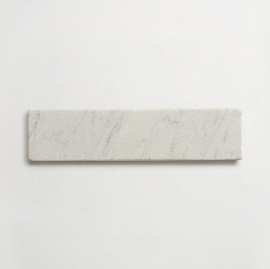 Lapidary stone tile 8 x 2 Carrara White Tumbled.