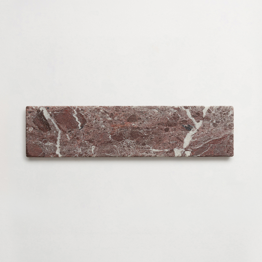 Lapidary stone tile 8 x 2 Red Tumbled.