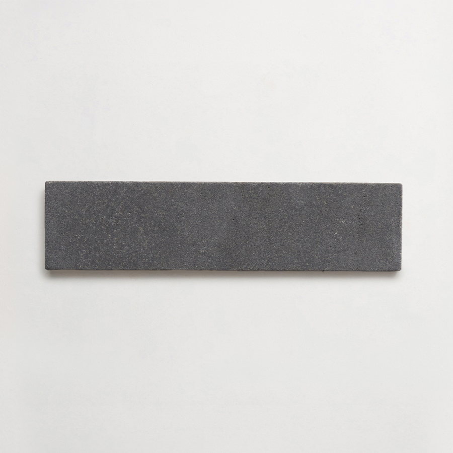 Lapidary stone tile 8 x 2 Warm Black Tumbled.