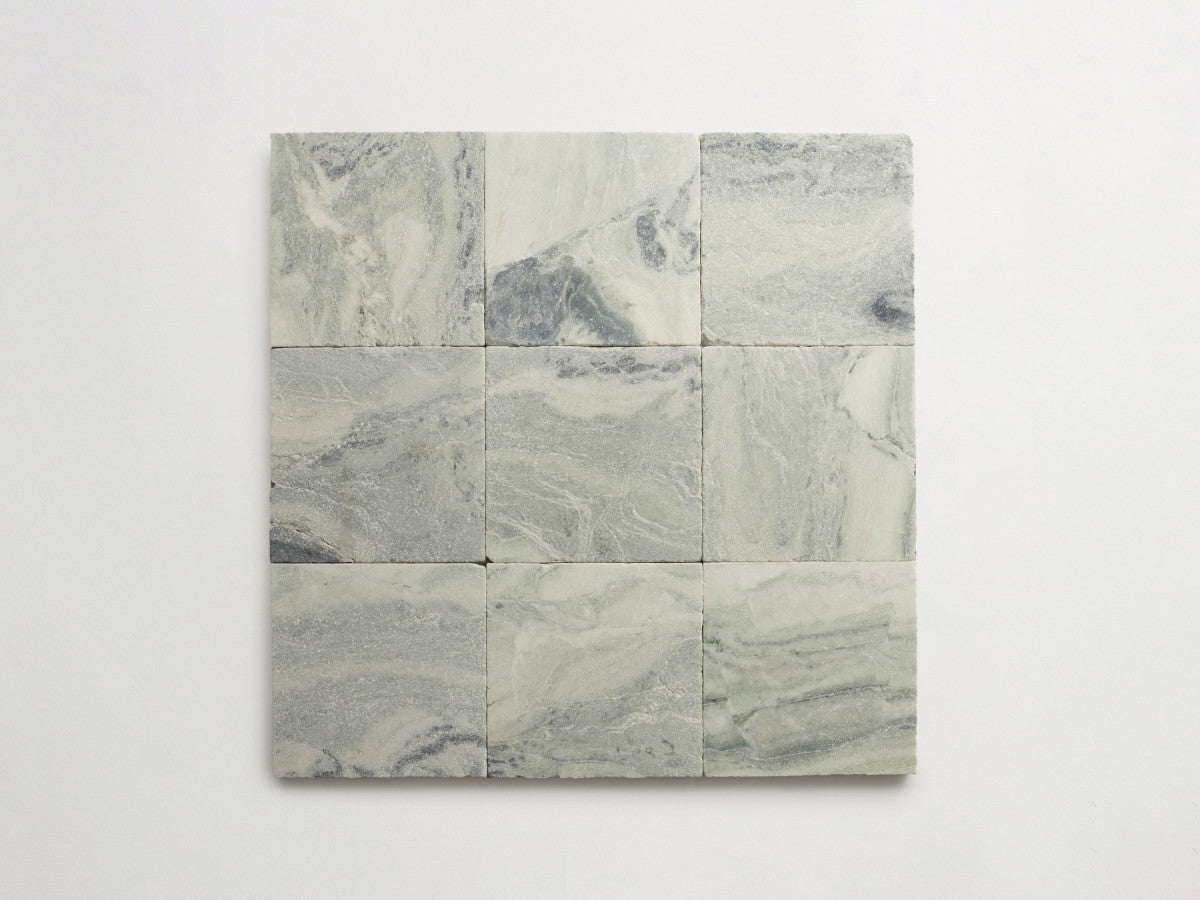 Lapidary stone tile 6 in. square Jade Green Tumbled.