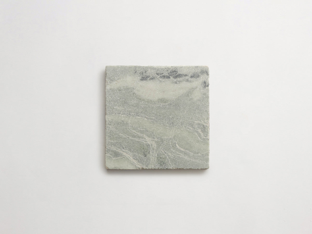 Lapidary stone tile 6 in. square Jade Green Tumbled.