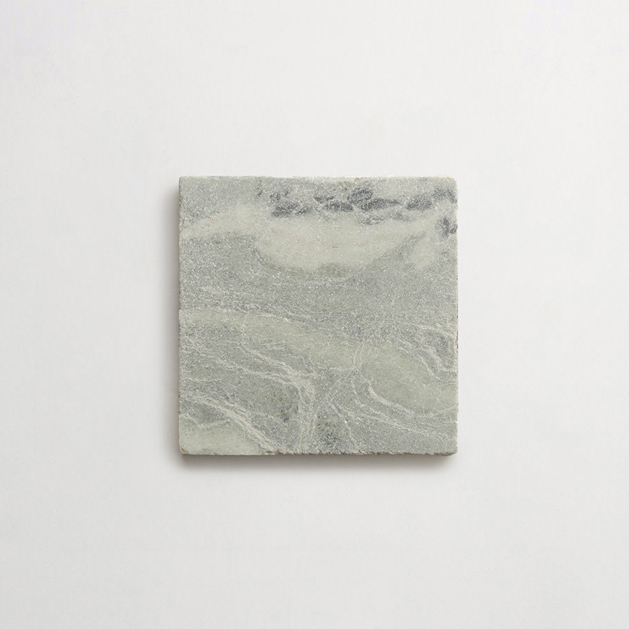 Lapidary stone tile 6 in. square Jade Green Tumbled.