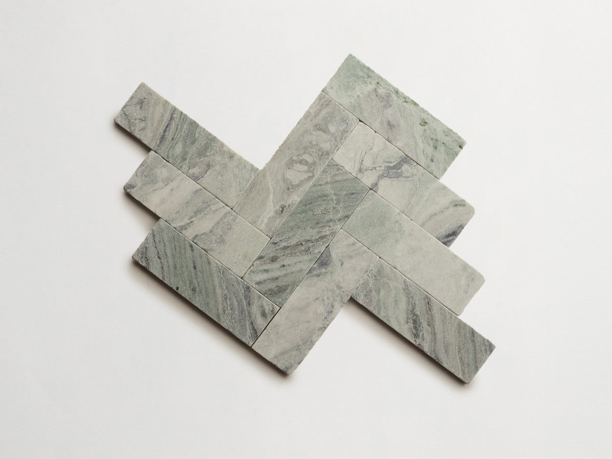 Lapidary stone tile 6 x 2 Jade Green Tumbled.