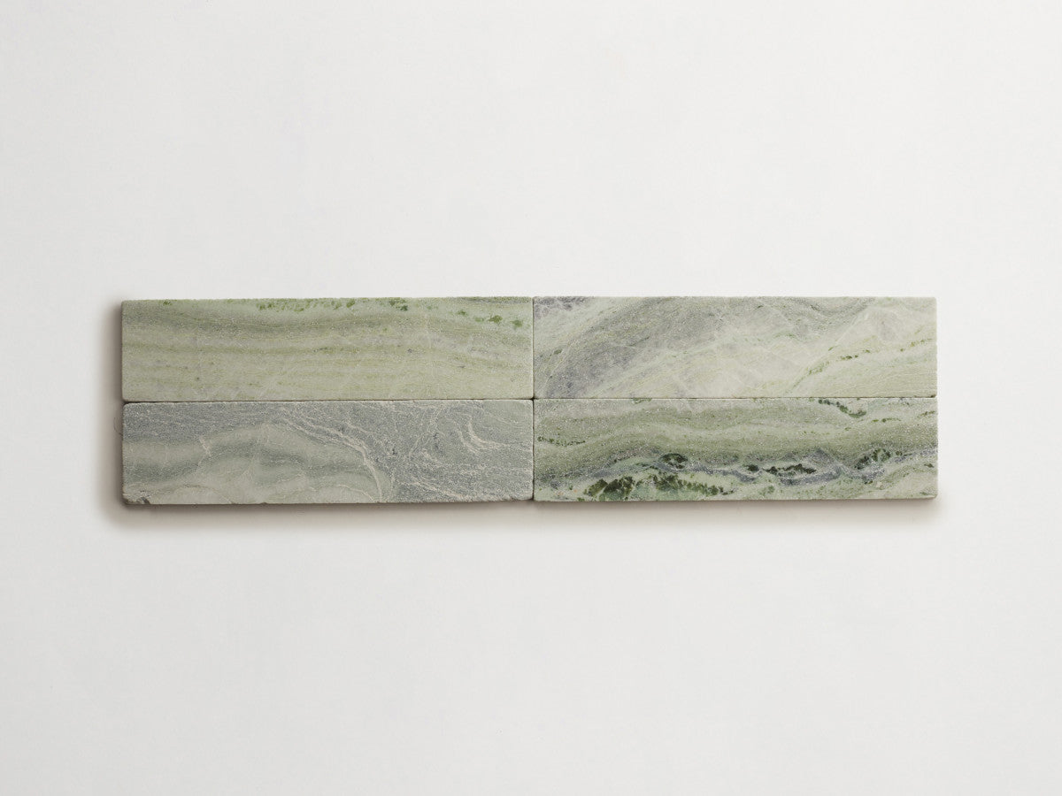 Lapidary stone tile 12 x 3 Jade Green Tumbled.
