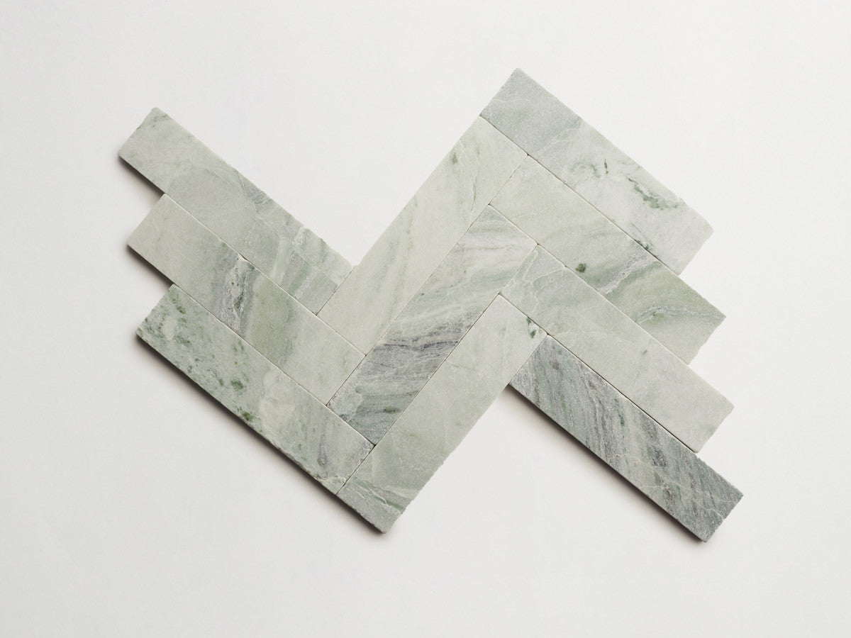 Lapidary stone tile 8 x 2 Jade Green Tumbled.