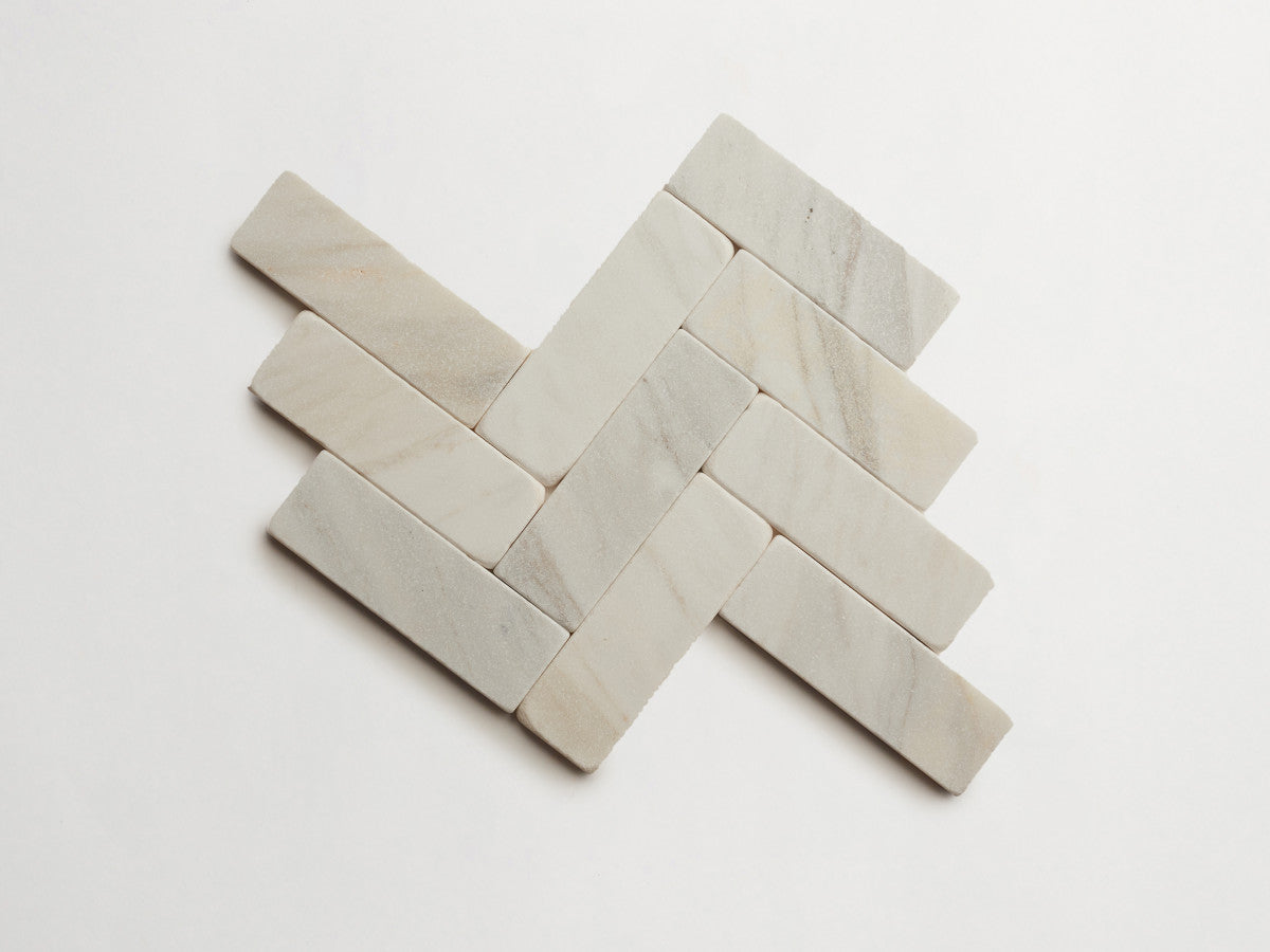 Lapidary stone tile 6 x 2 Pink/Grey Tumbled.