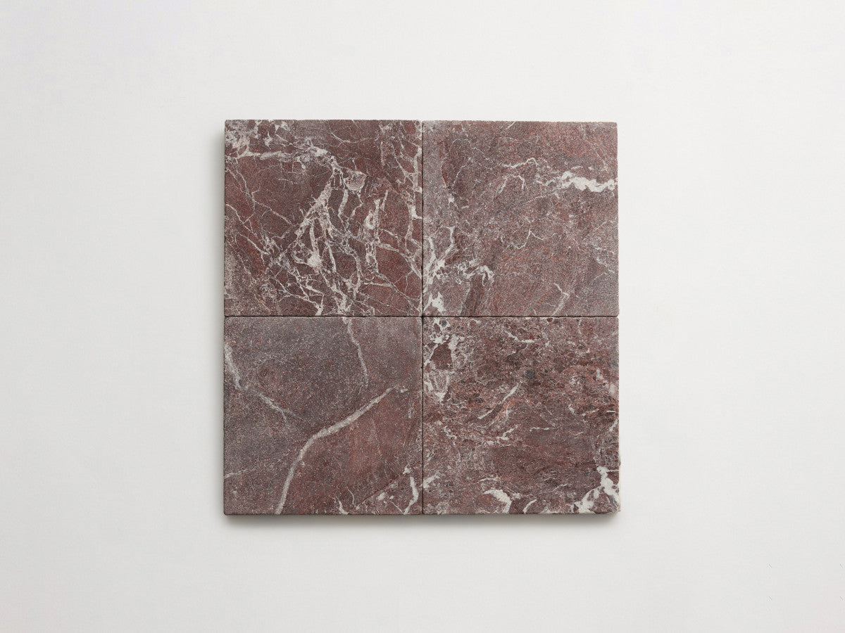 Lapidary stone tile 6 in. square Red Tumbled.