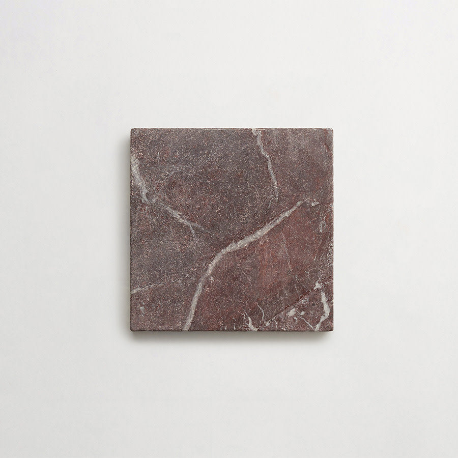 Lapidary stone tile 6 in. square Red Tumbled.