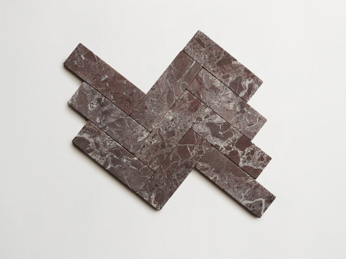 Lapidary stone tile 6 x 2 Red Tumbled.