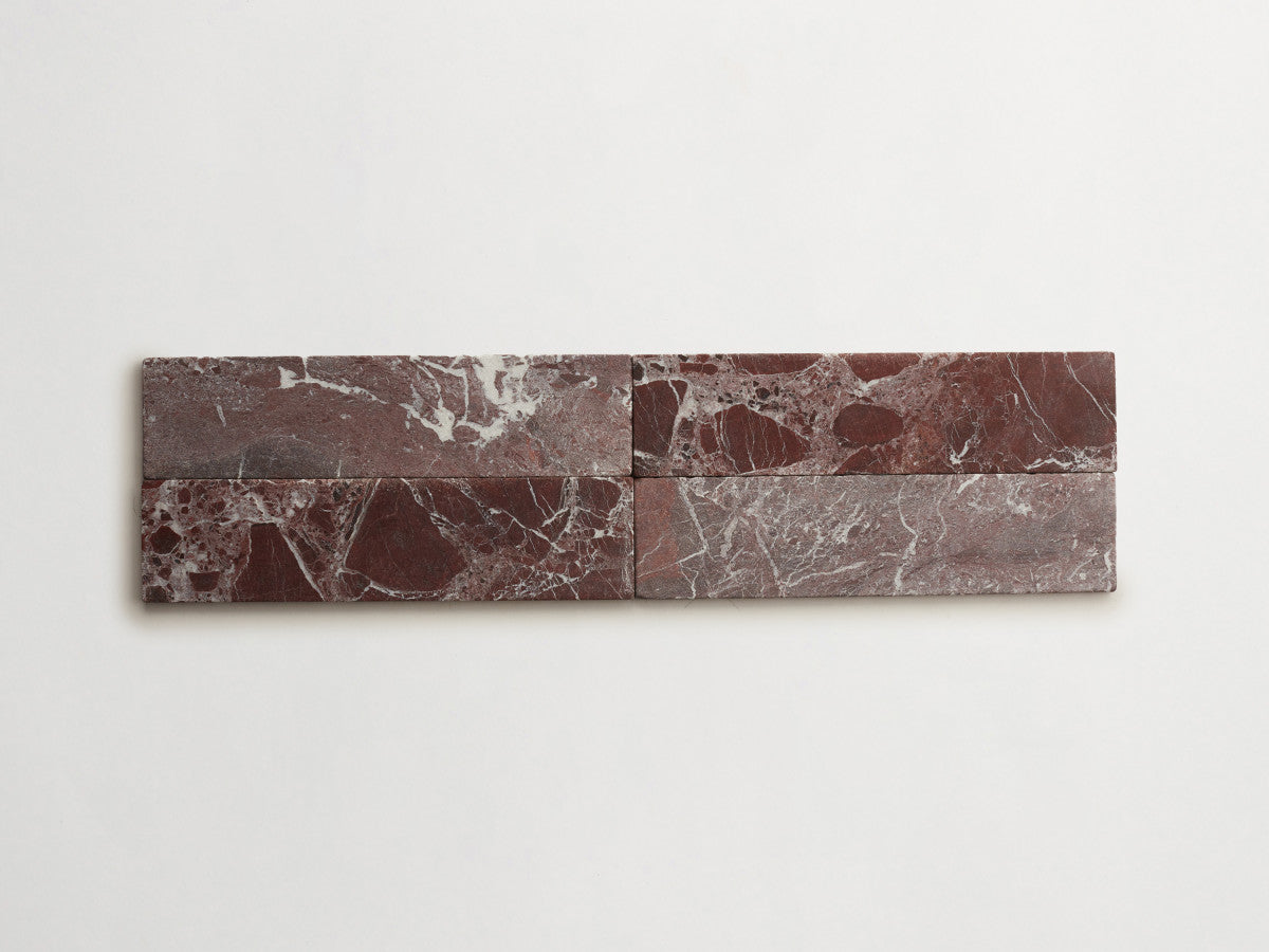 Lapidary stone tile 12 x 3 Red Tumbled.