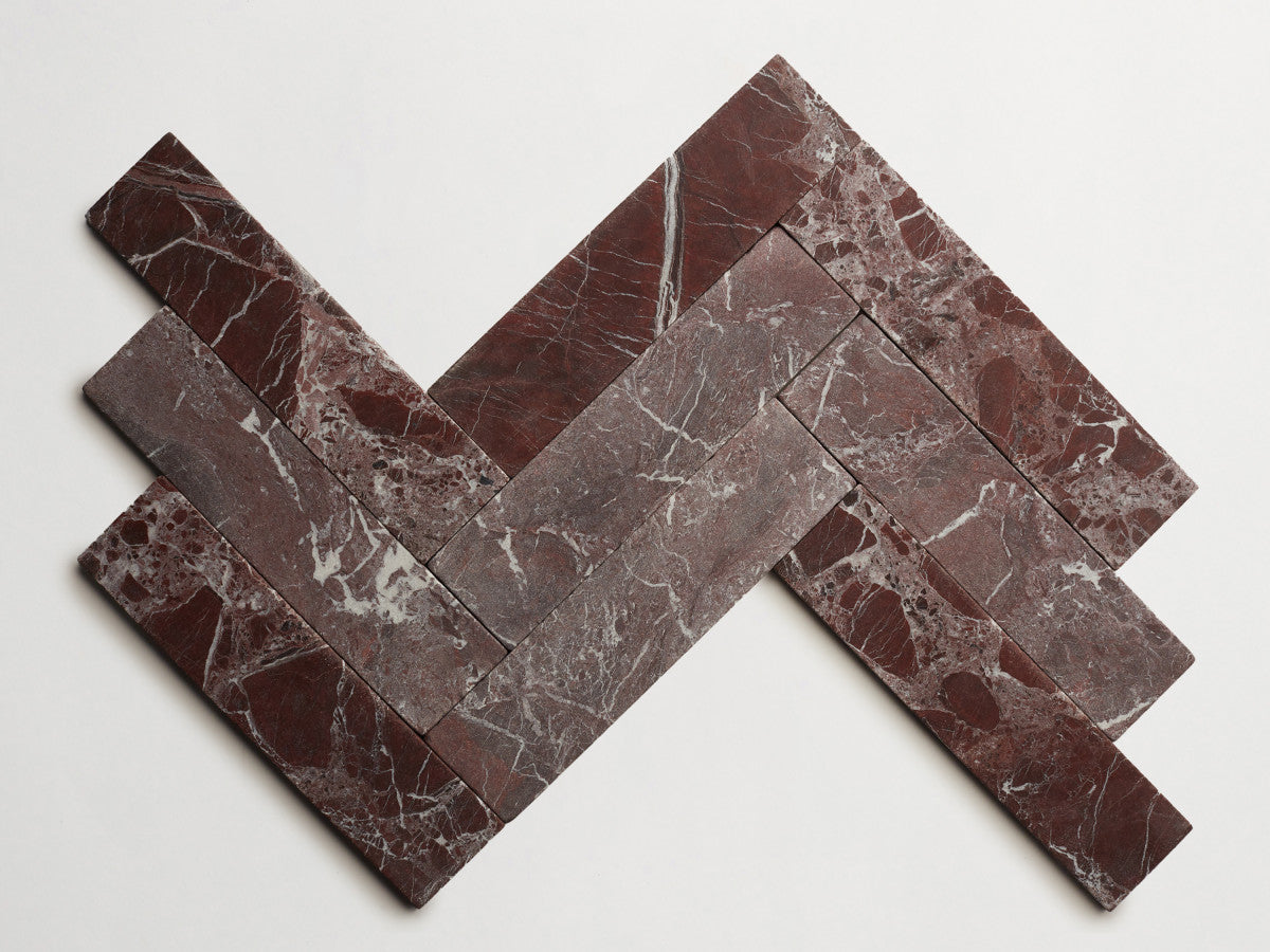 Lapidary stone tile 12 x 3 Red Tumbled.