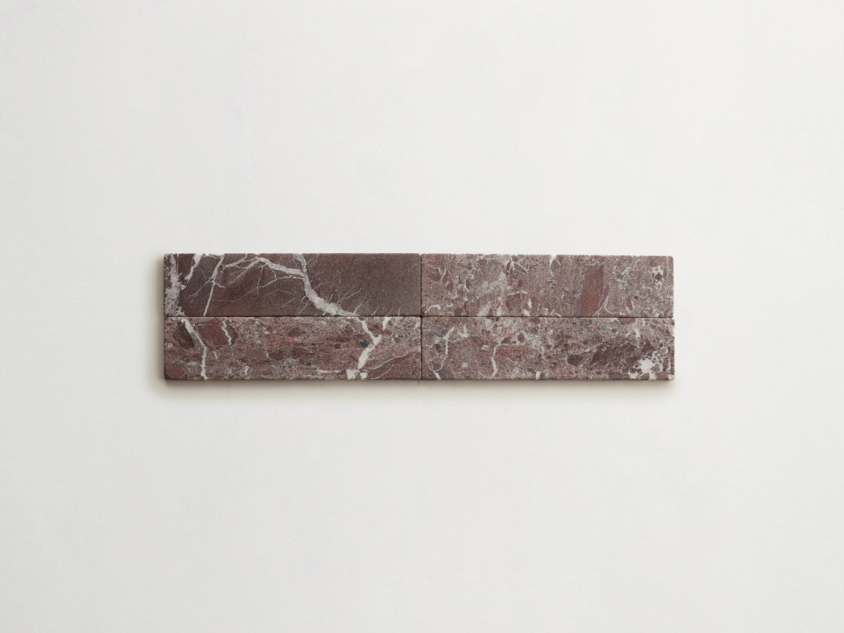 Lapidary stone tile 8 x 2 Red Tumbled.