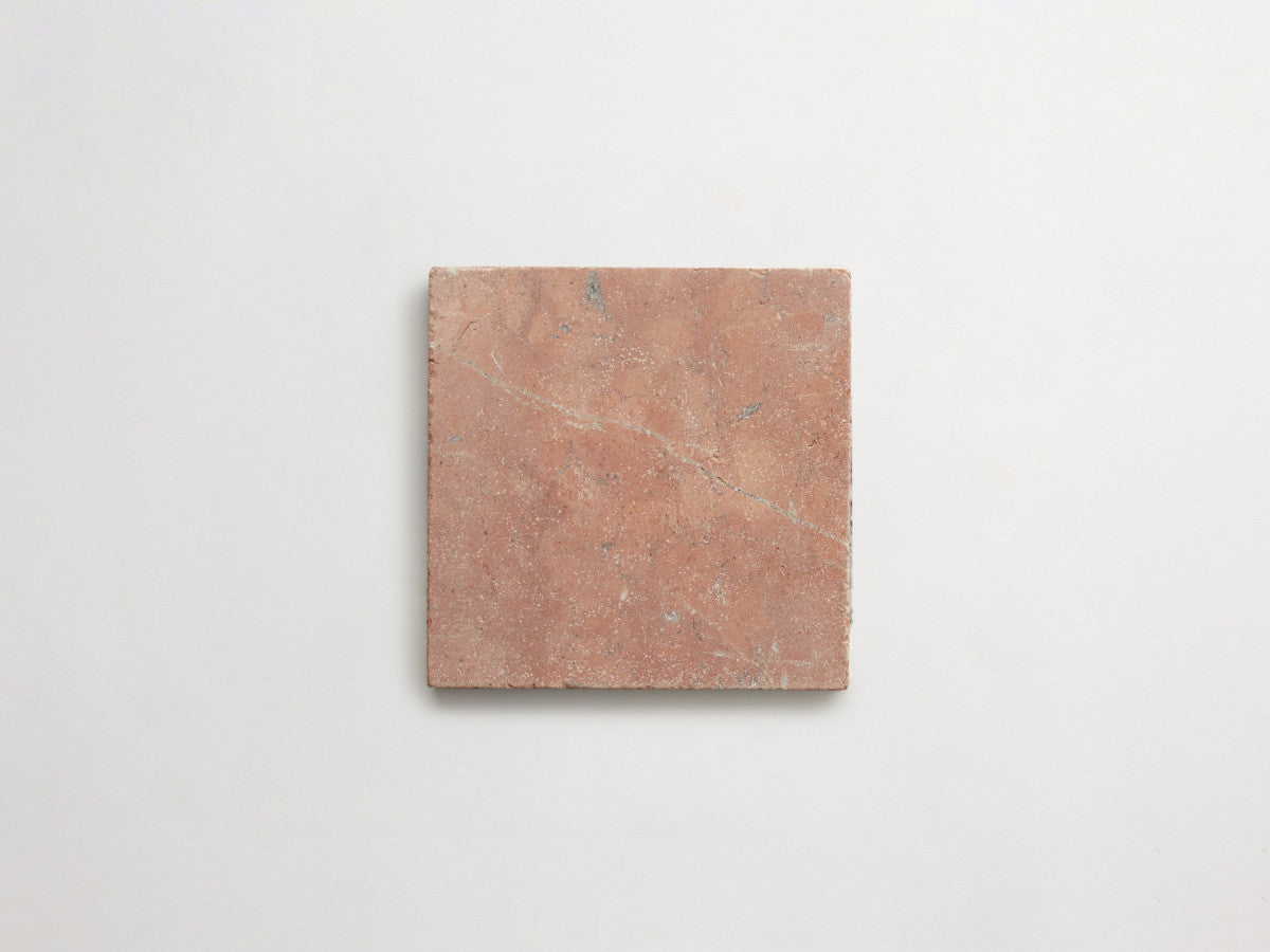 Lapidary stone tile 6 in. square Alicante Red Tumbled.