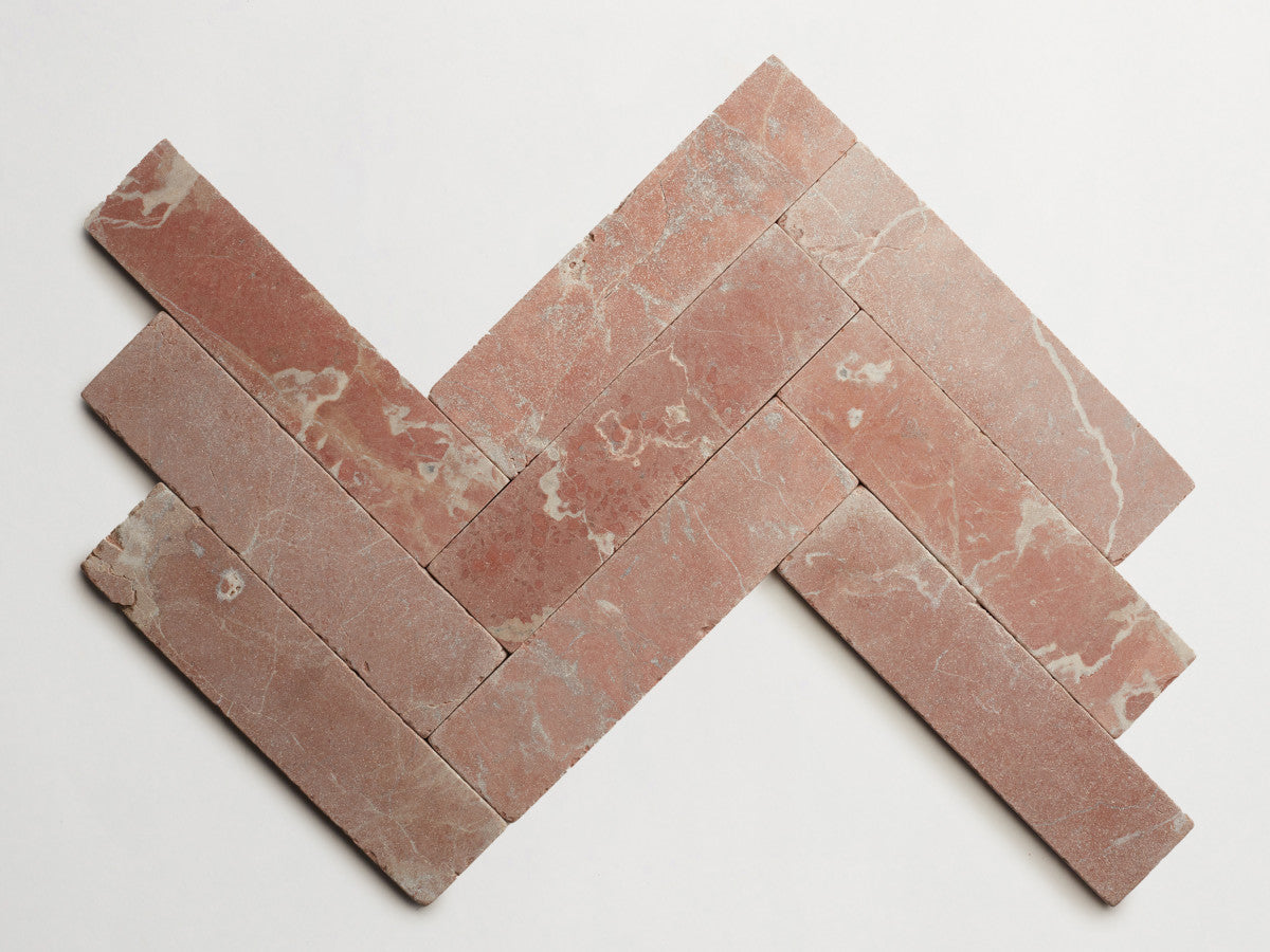 Lapidary stone tile 12 x 3 Rojo Alicante Red Tumbled.