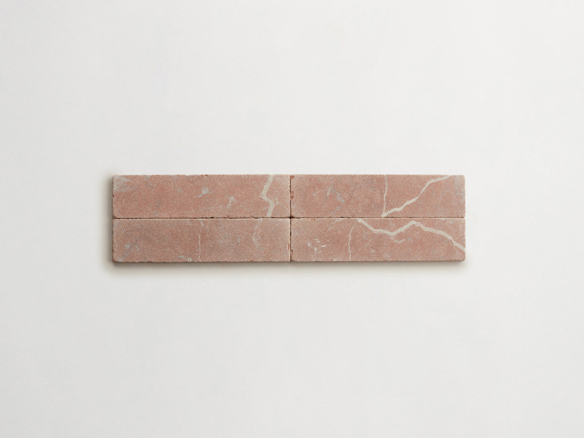 Lapidary stone tile 8 x 2 Rojo Alicante Red Tumbled.