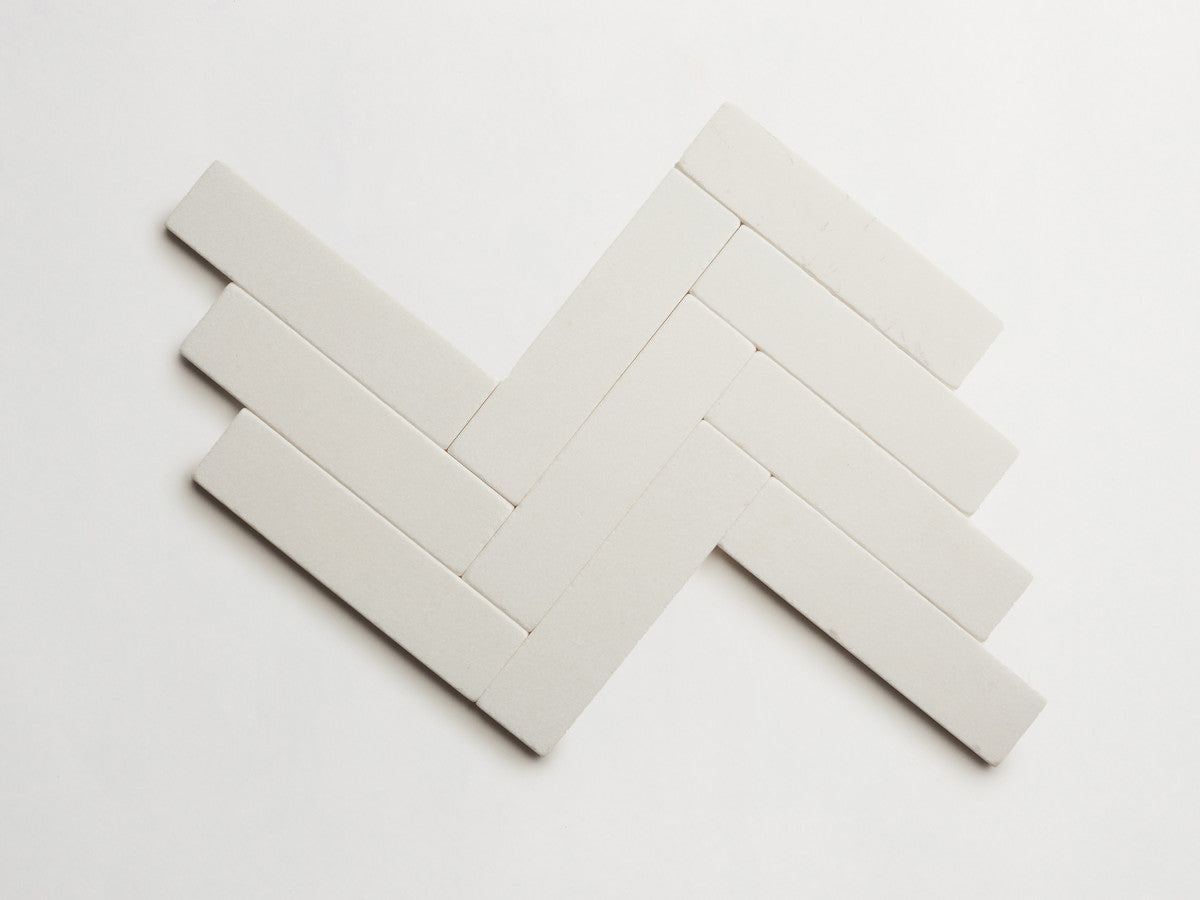 Lapidary stone tile 8 x 2 Thassos White Tumbled.