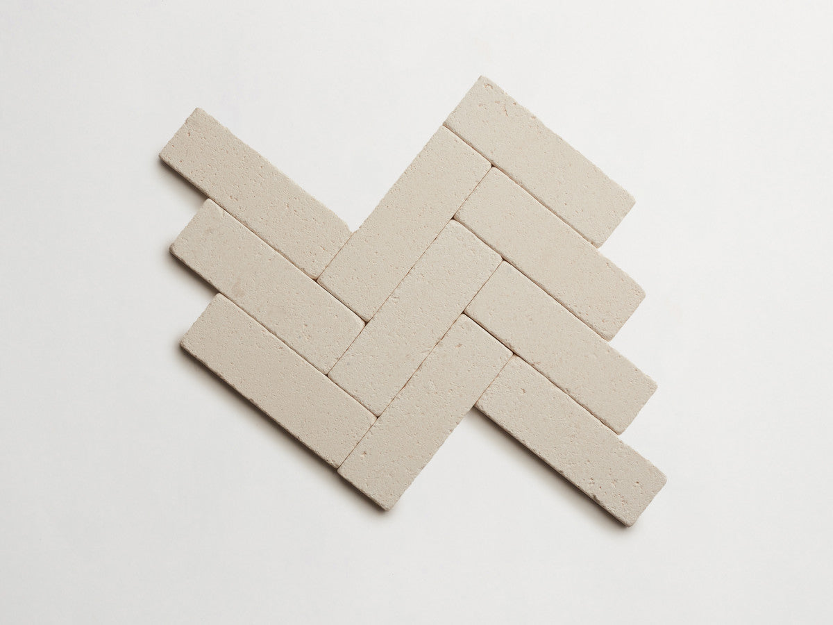 Lapidary stone tile 6 x 2 White Limestone White Tumbled.