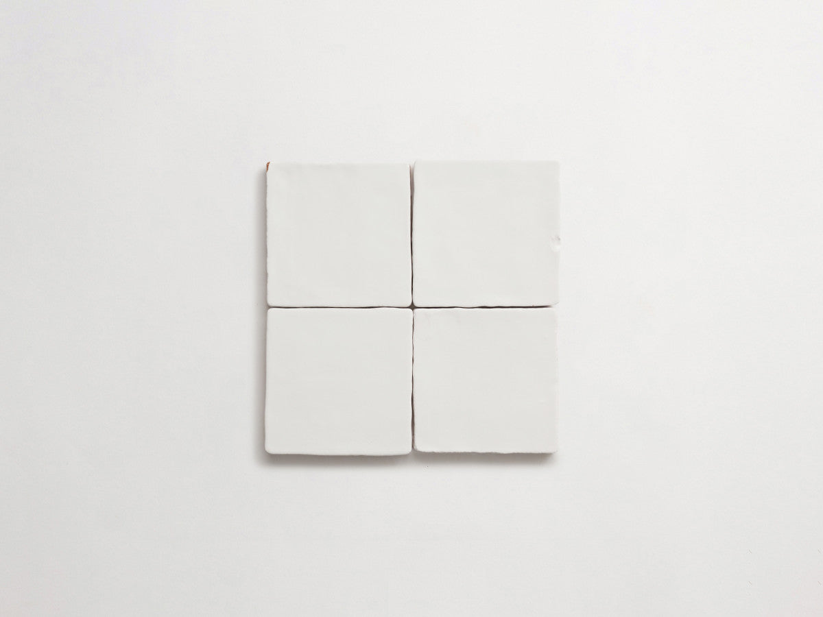 Basic Terracotta Tile 4x4 matte White Tile.