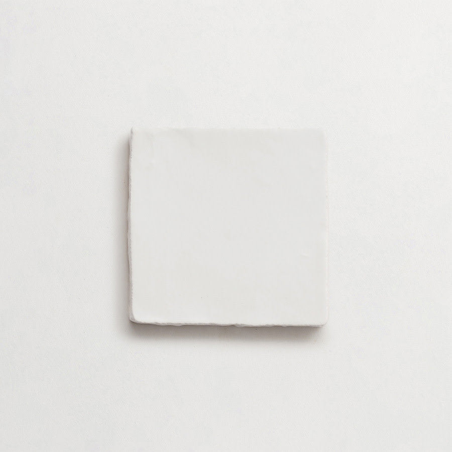 Basic Terracotta Tile 4x4 matte White Tile.