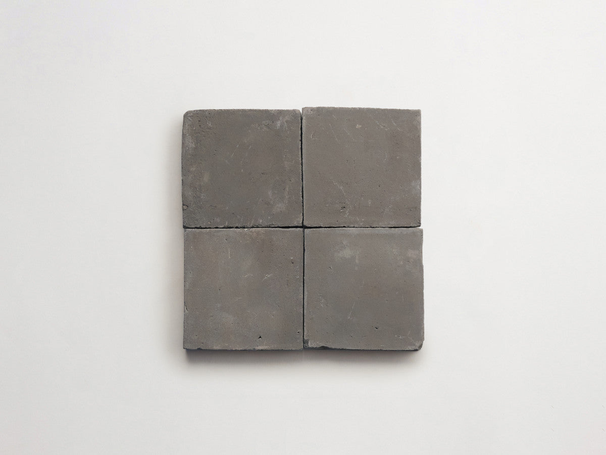 Terracotta Tile 4" Square Unfinished Grey Tile.