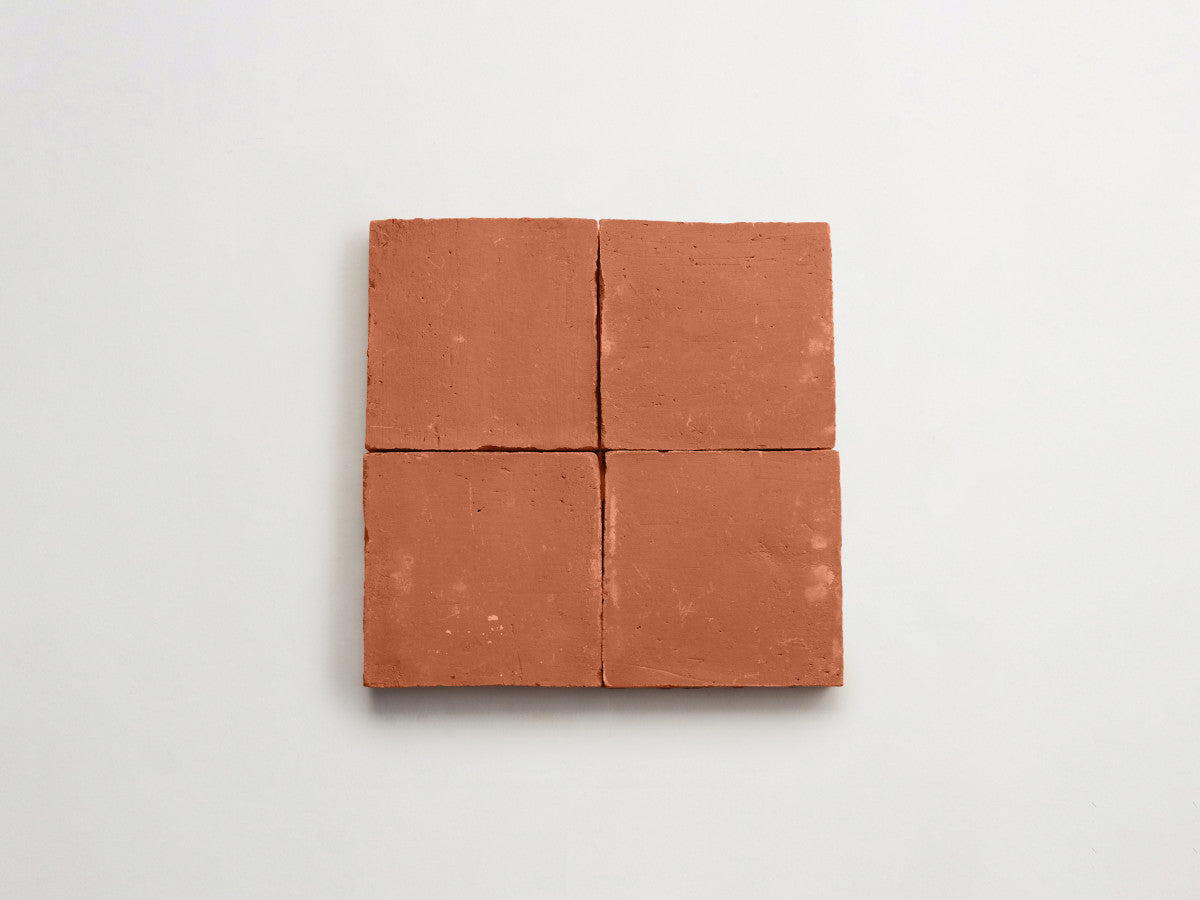 Terracotta Tile 4" Square Unfinished Red Tile.