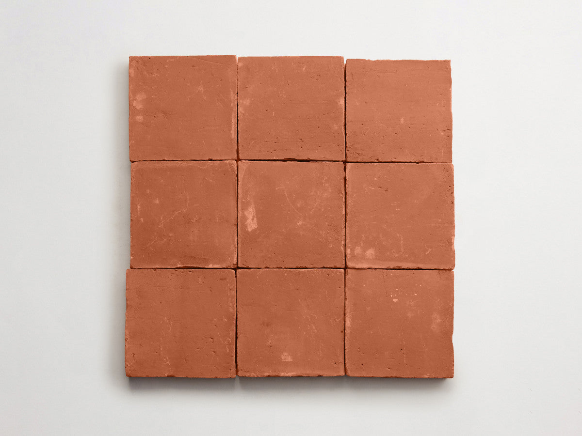 Terracotta Tile 4" Square Unfinished Red Tile.