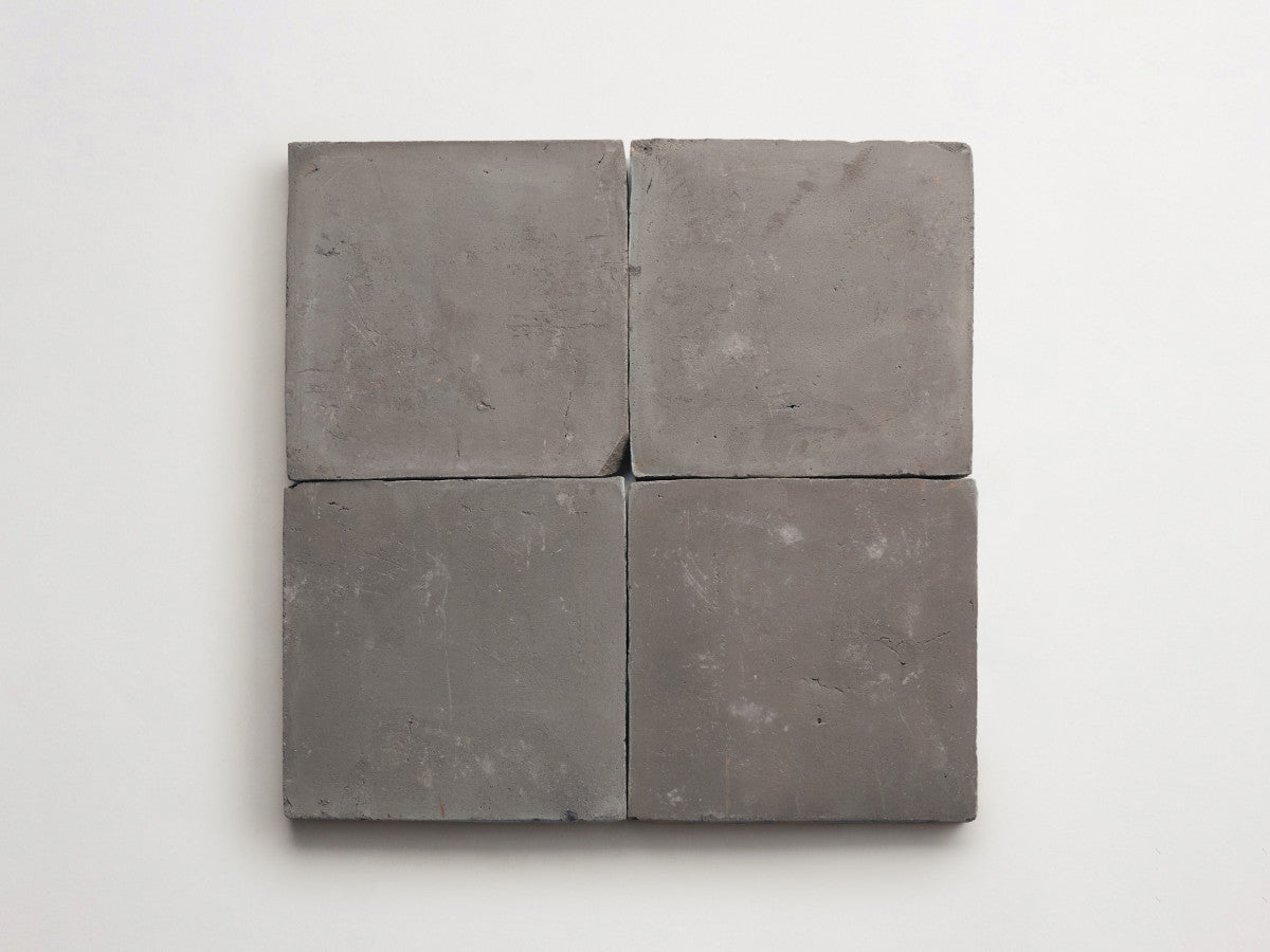 Terracotta Tile 6" Square Unfinished Grey Tile.