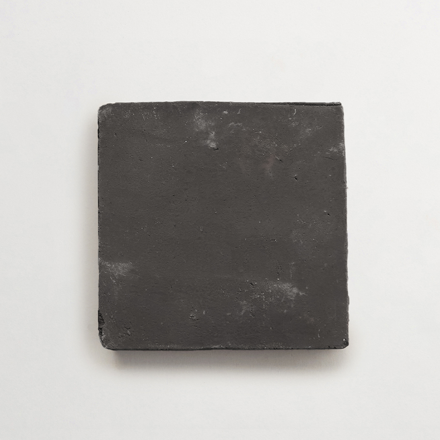 Terracotta Tile 6" Square Unfinished Black Tile.