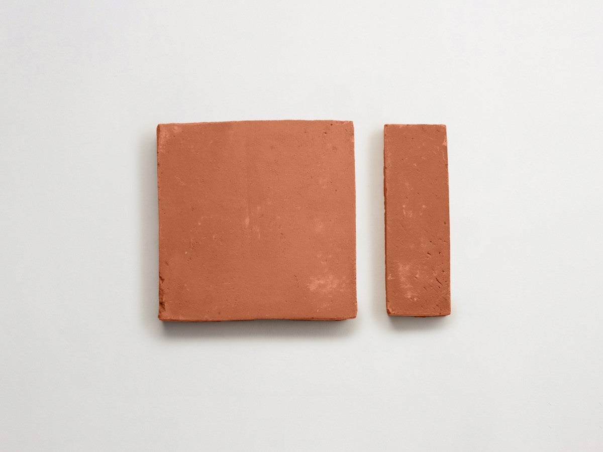 Terracotta Tile 4" Square + Rectangle Unfinished Red Tile.