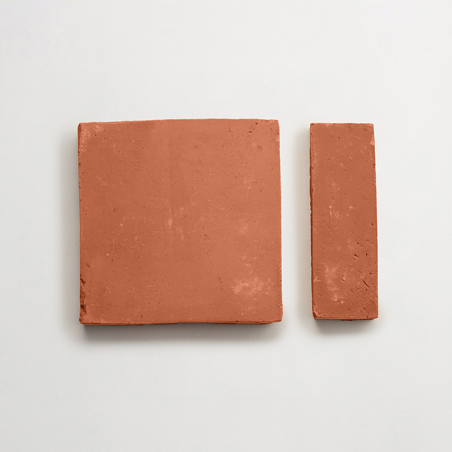 Terracotta Tile 4" Square + Rectangle Unfinished Red Tile.